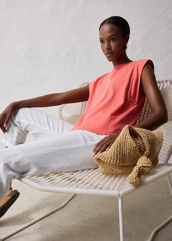 T-shirt coton et soie, bonprix