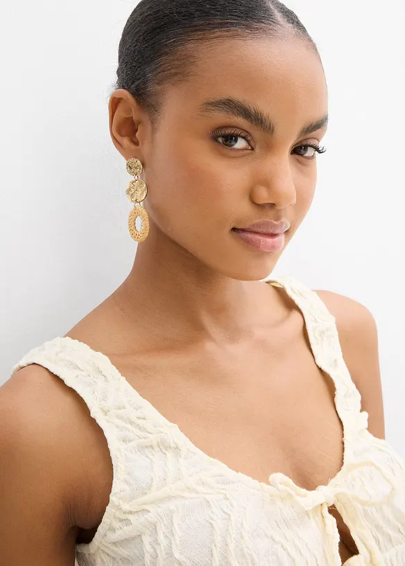 Top texturé à nouettes, bonprix