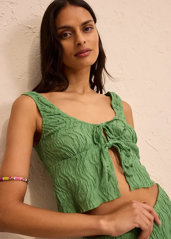 Top texturé à nouettes, bonprix