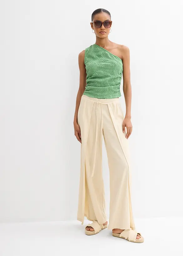 Top asymétrique en matière texturée, bonprix