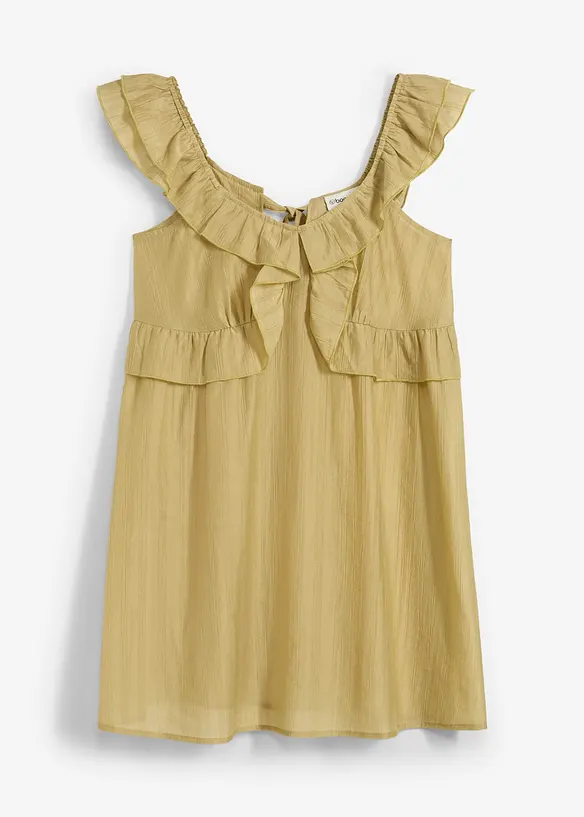 Robe courte et transparente à volants, bonprix