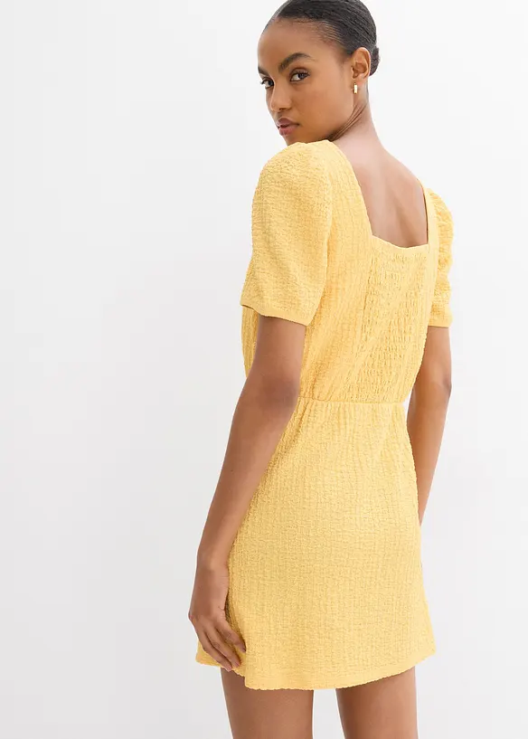 Robe en jersey cr&ecirc;pe textur&eacute;, bonprix