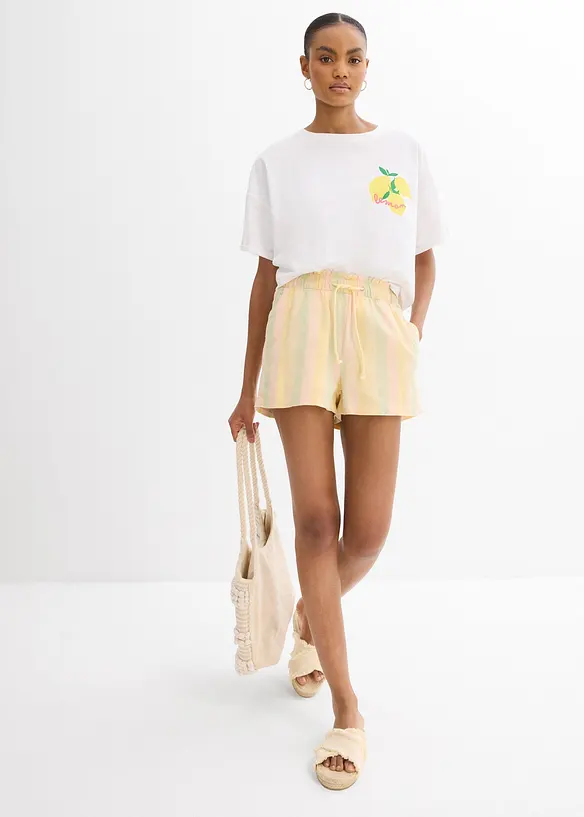 Short léger avec du lin, bonprix