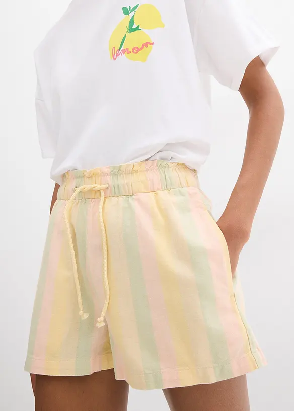 Short léger avec du lin, bonprix