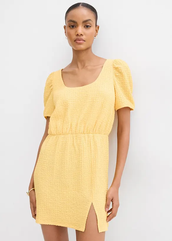 Robe en jersey cr&ecirc;pe textur&eacute;, bonprix