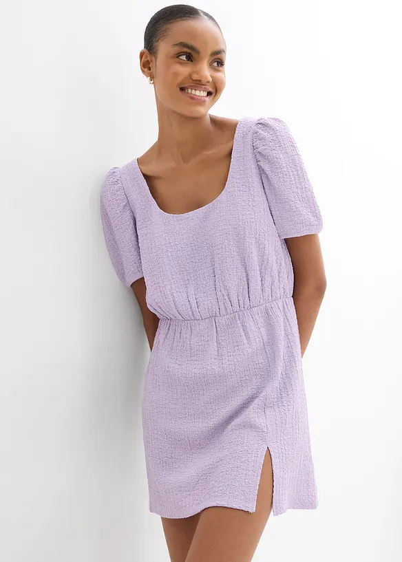 Robe en jersey cr&ecirc;pe textur&eacute;, bonprix