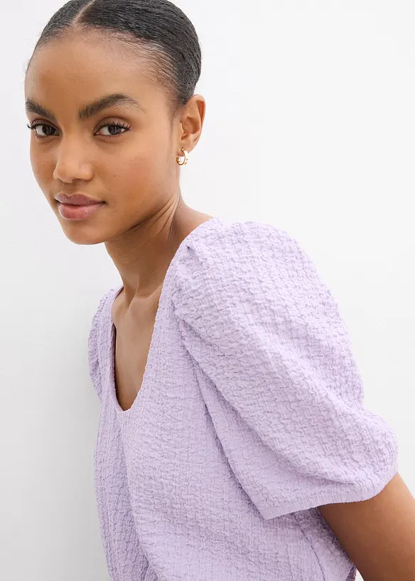 Robe en jersey cr&ecirc;pe textur&eacute;, bonprix