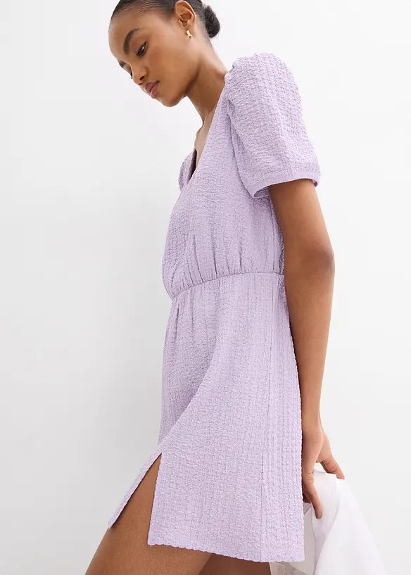 Robe en jersey cr&ecirc;pe textur&eacute;, bonprix