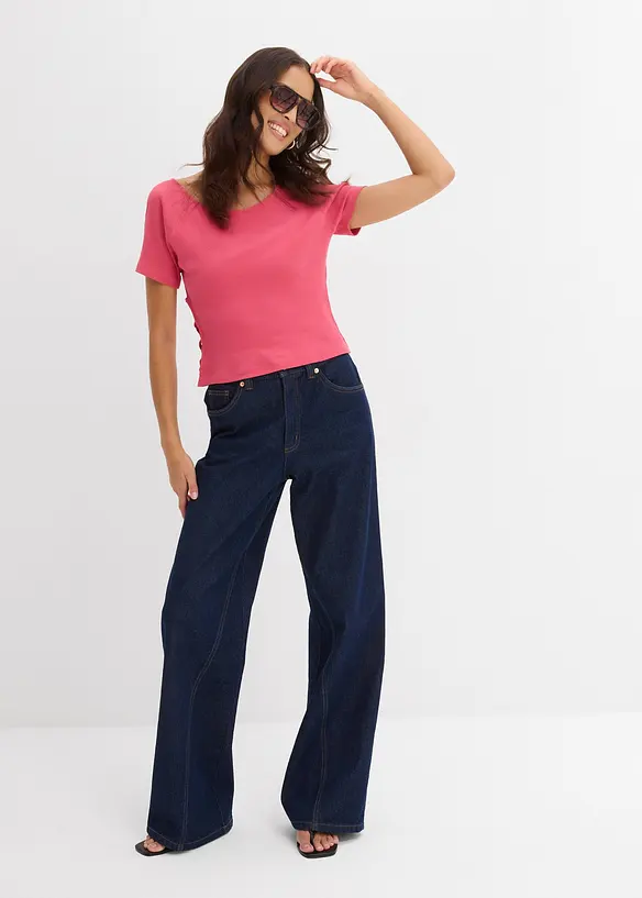 T-shirt ajusté 100% coton, bonprix