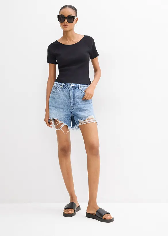 T-shirt ajusté 100% coton, bonprix