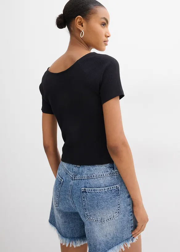 T-shirt ajusté 100% coton, bonprix