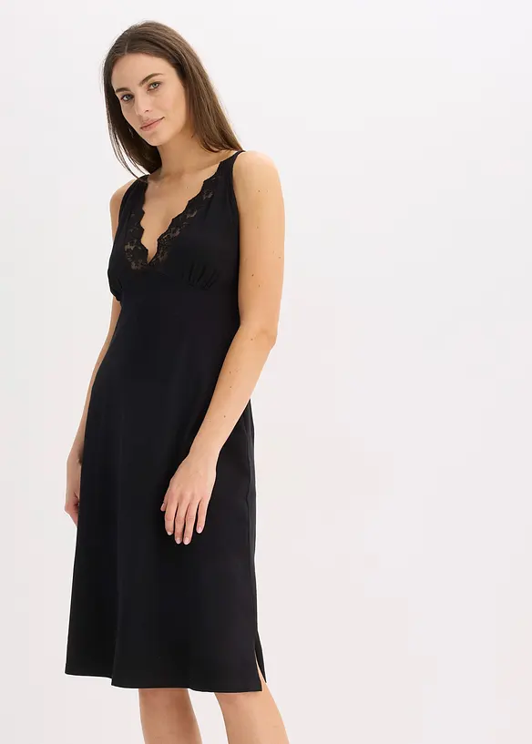 Nuisette à bretelles fines avec décolleté orné de dentelle, bonprix