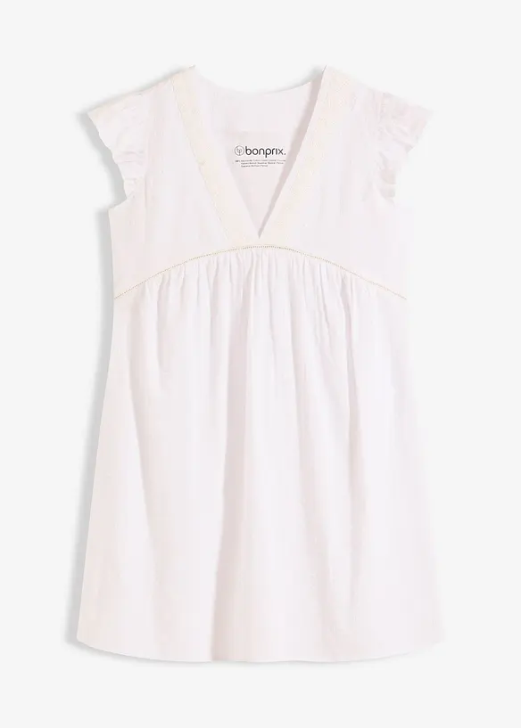 Chemise de nuit l&eacute;g&egrave;re et oversize en tissu textur&eacute;, bonprix