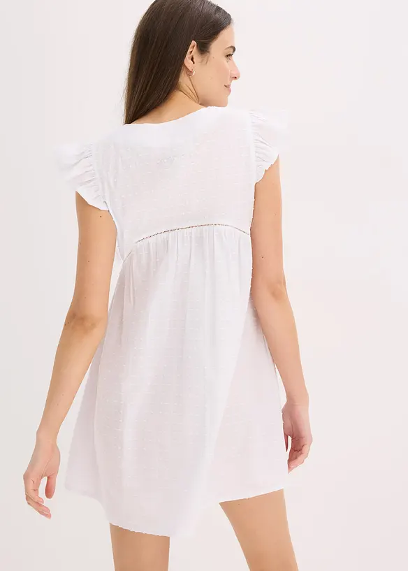 Chemise de nuit l&eacute;g&egrave;re et oversize en tissu textur&eacute;, bonprix