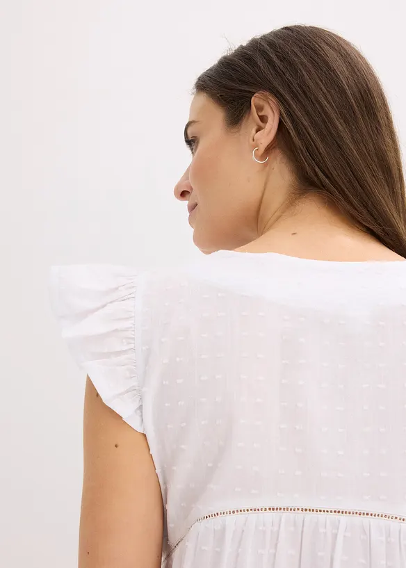 Chemise de nuit l&eacute;g&egrave;re et oversize en tissu textur&eacute;, bonprix