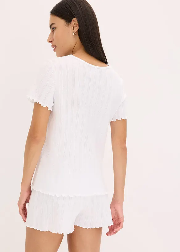 Pyjashort en jersey pointelle, bonprix