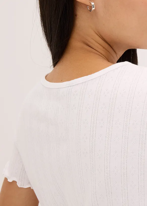 Pyjashort en jersey pointelle, bonprix