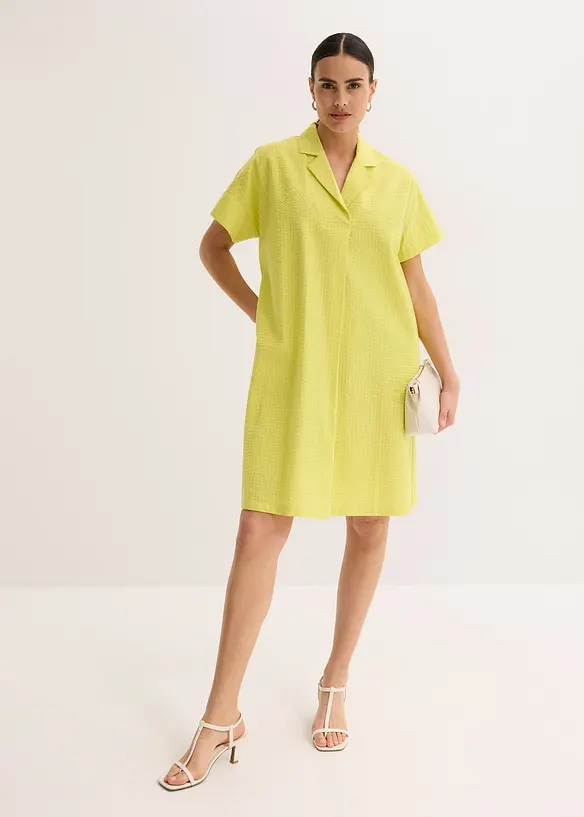 Robe ample en coton avec pli plat devant, bonprix