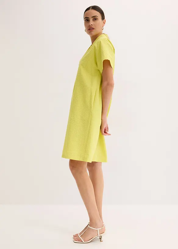 Robe ample en coton avec pli plat devant, bonprix