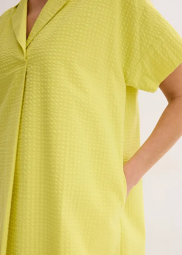 Robe ample en coton avec pli plat devant, bonprix