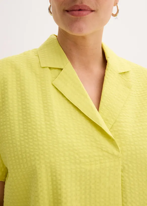 Robe ample en coton avec pli plat devant, bonprix