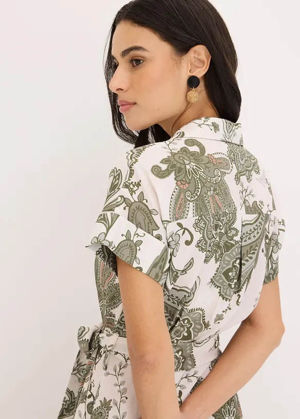 Robe avec ceinture à nouer, bonprix