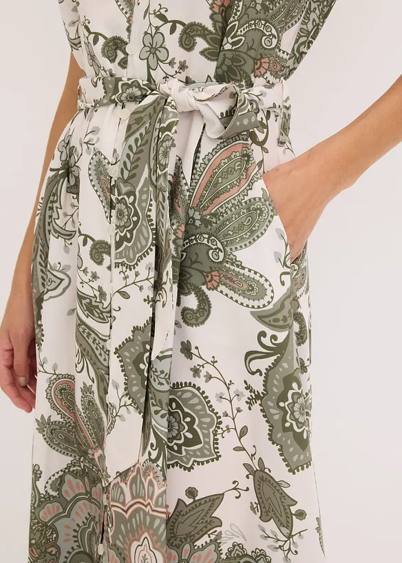 Robe avec ceinture à nouer, bonprix