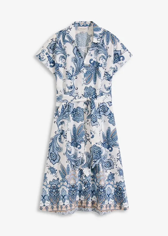 Robe avec ceinture à nouer, bonprix