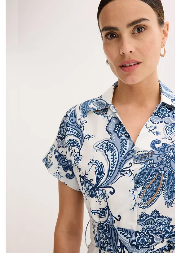 Robe avec ceinture à nouer, bonprix