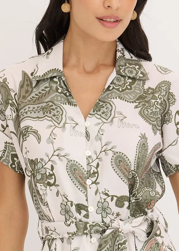 Robe avec ceinture à nouer, bonprix