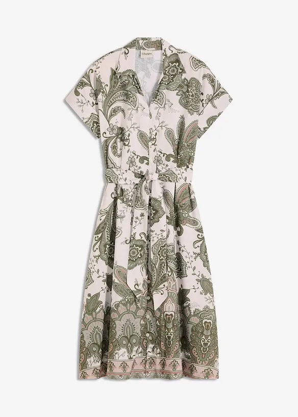 Robe avec ceinture à nouer, bonprix