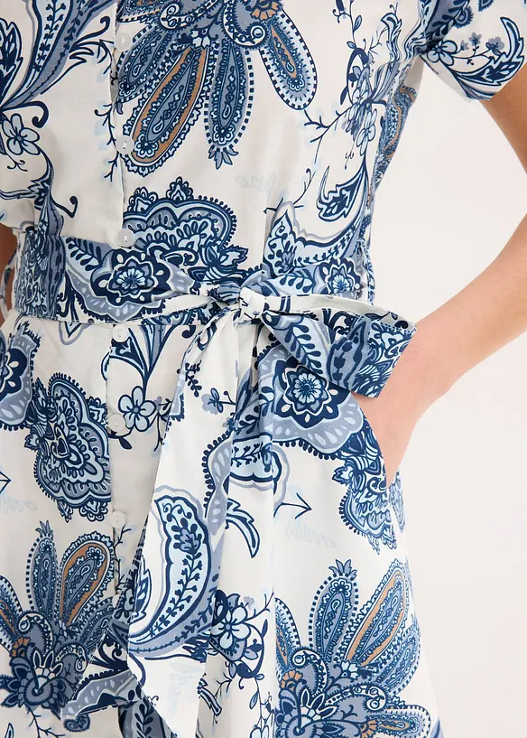 Robe avec ceinture à nouer, bonprix