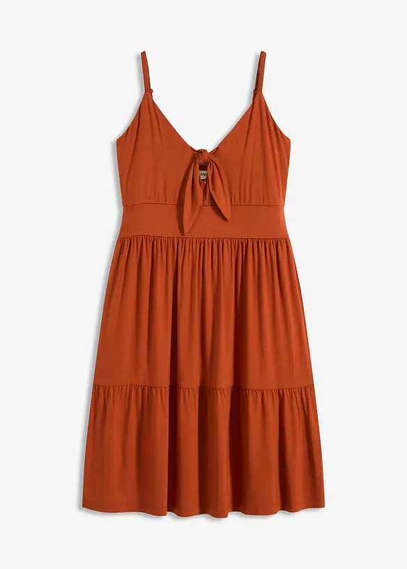 Robe à bretelles et détail noué, bonprix