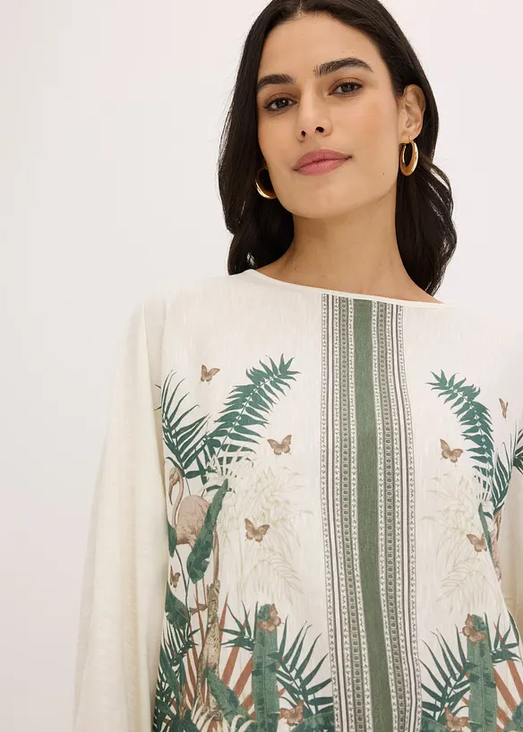 T-shirt tunique imprimé, bonprix