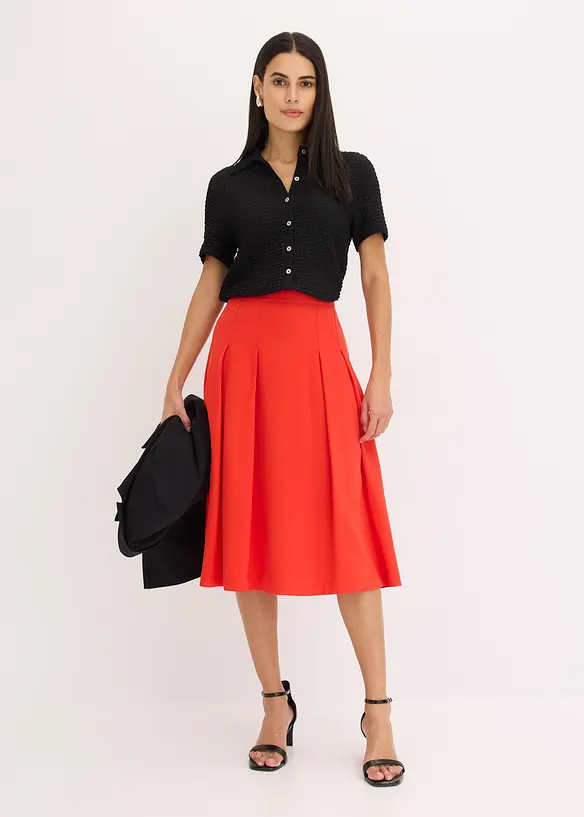 Jupe plissée en viscose mélangée, bonprix