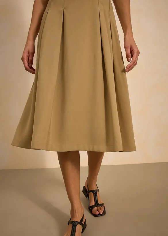 Jupe plissée en viscose mélangée, bonprix