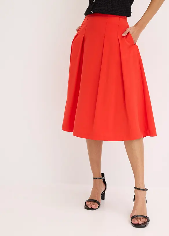 Jupe plissée en viscose mélangée, bonprix