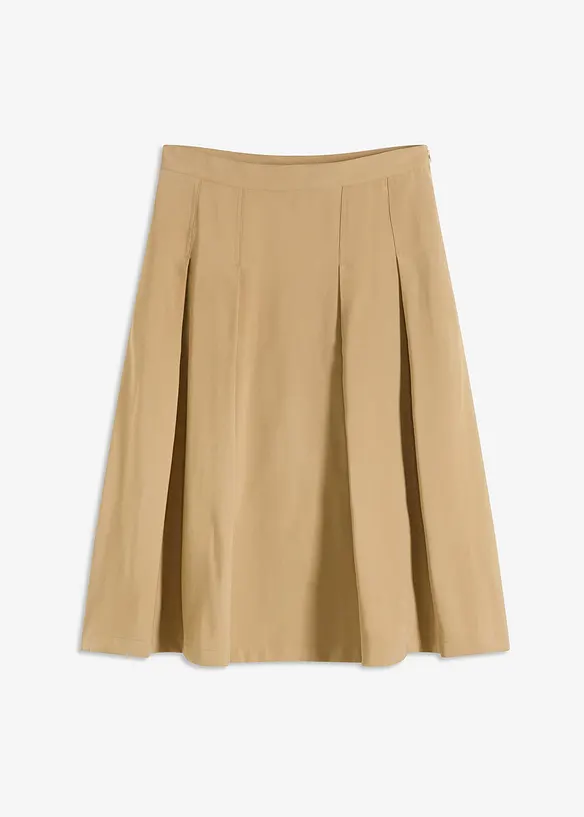 Jupe plissée en viscose mélangée, bonprix