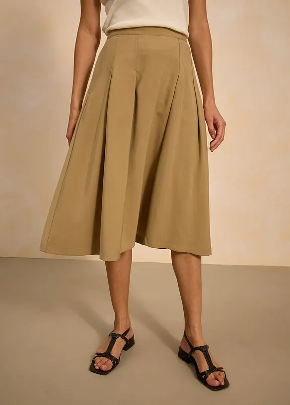 Jupe plissée en viscose mélangée, bonprix