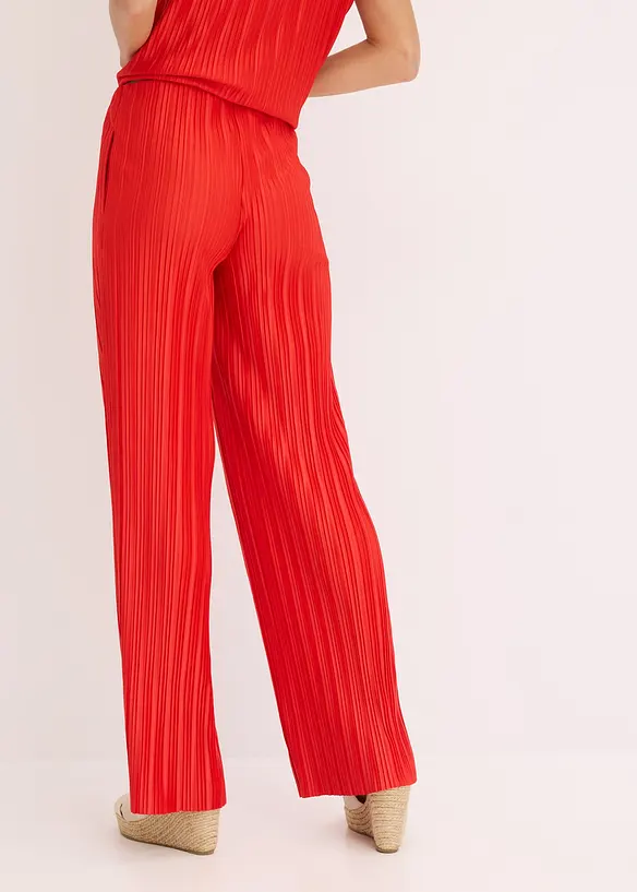 Pantalon en jersey plissé, bonprix