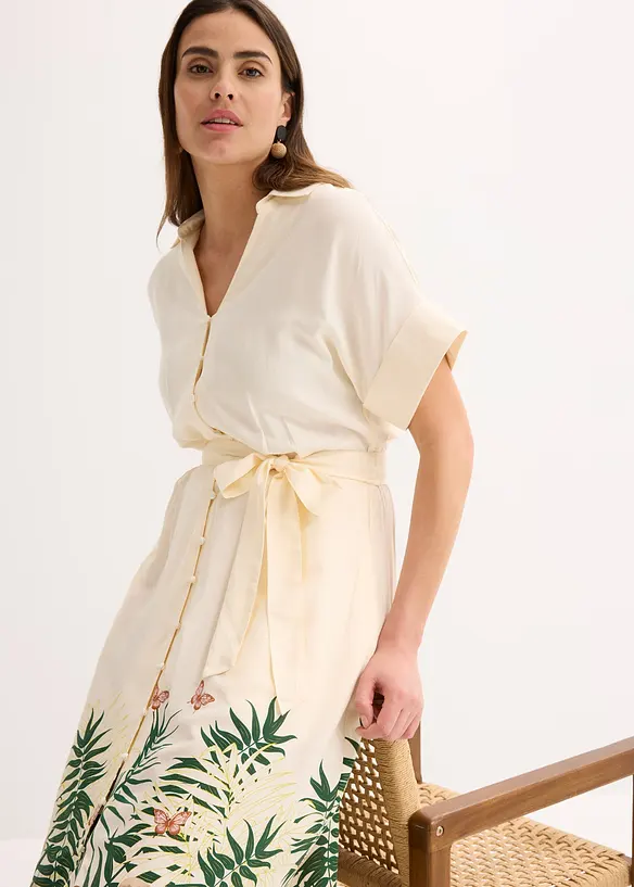 Robe-chemise avec base imprim&eacute;e, bonprix