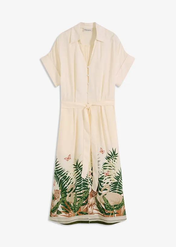 Robe-chemise avec base imprim&eacute;e, bonprix