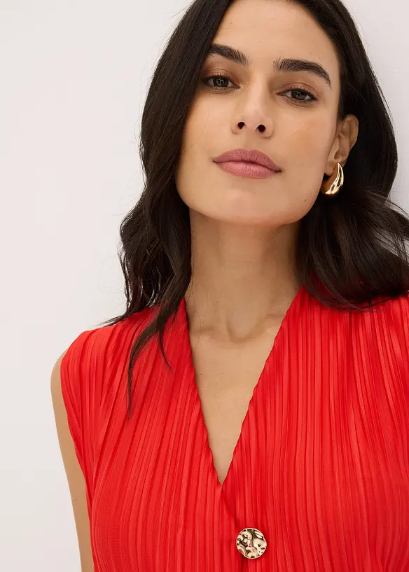 Top en jersey plissé, bonprix