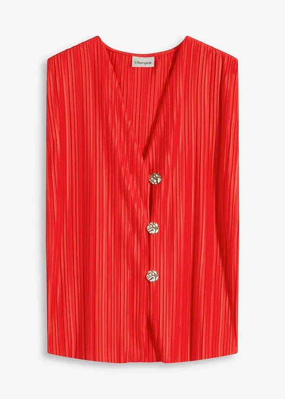 Top en jersey plissé, bonprix