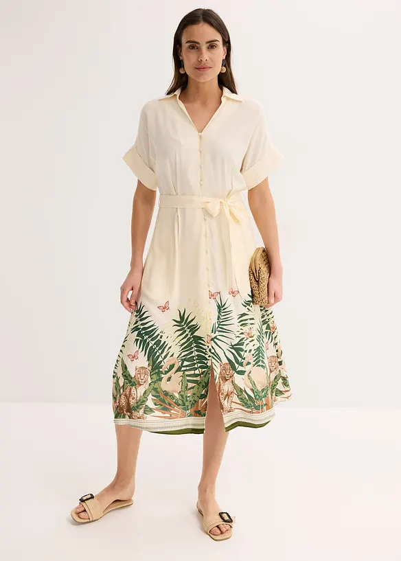 Robe-chemise avec base imprim&eacute;e, bonprix