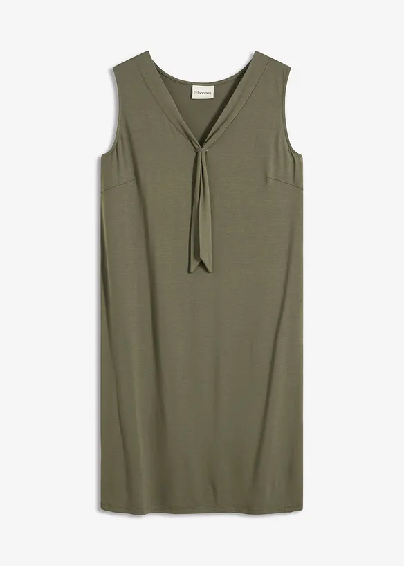 Robe en jersey à col lavallière, bonprix