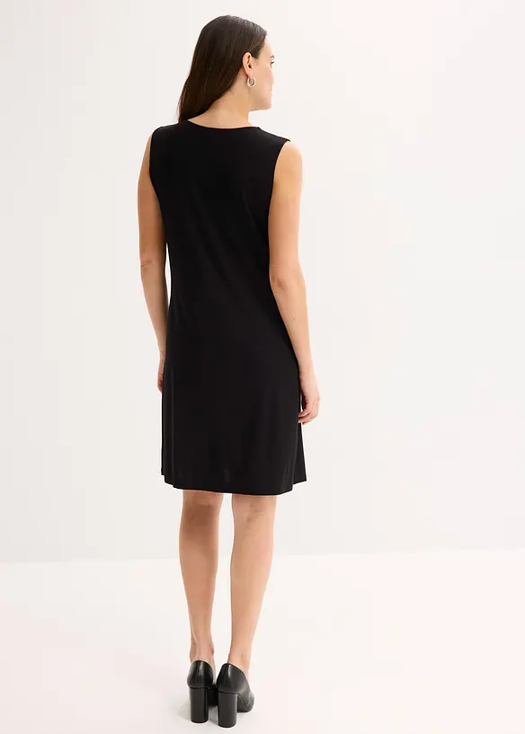 Robe en jersey à col lavallière, bonprix