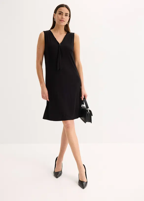 Robe en jersey à col lavallière, bonprix