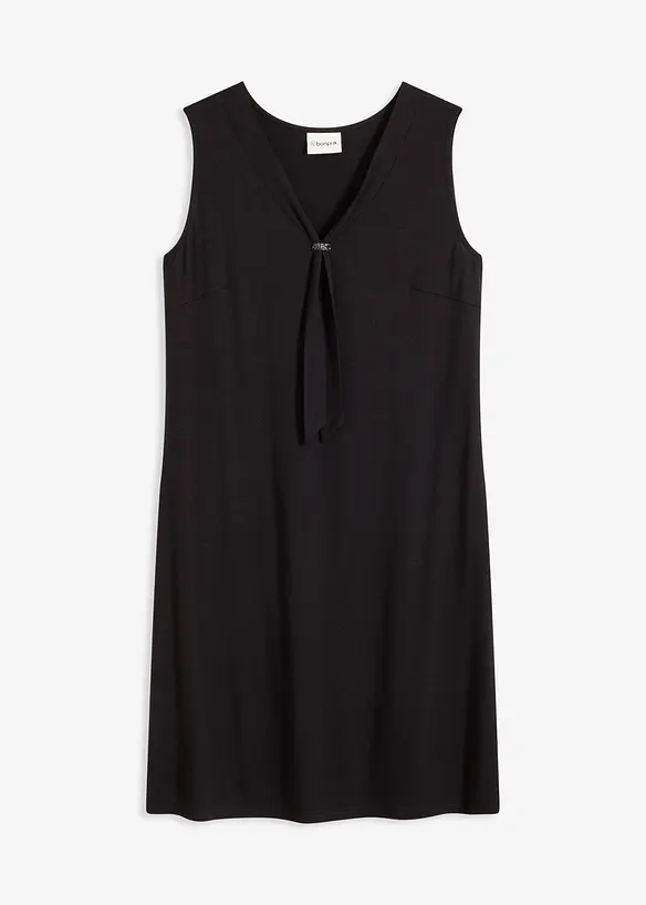 Robe en jersey à col lavallière, bonprix