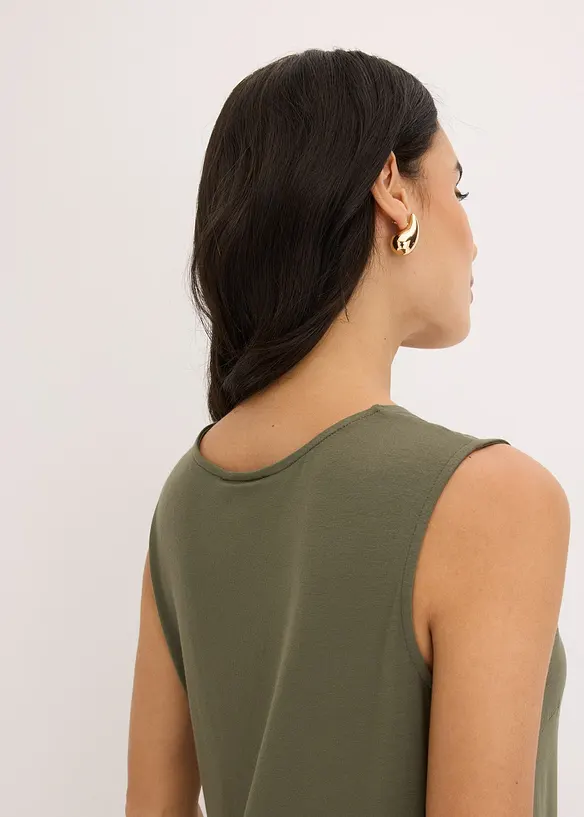 Robe en jersey à col lavallière, bonprix